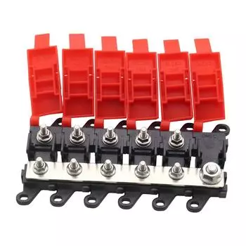 Распределительный блок 1 вход 5 выходов 5-позиционный держатель предохранителей 200А Многополюсный блок предохранителей