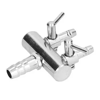 Распределительный клапан для аквариума, кислородная труба для аквариума, переключатель регулировки углекислого газа из нержавеющей стали