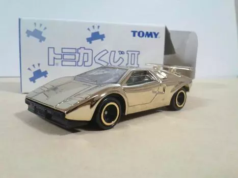 Распроданный лотерейный билет Tomica Lamborghini Countach LP500S, позолоченная версия, сумасшедший мини-автомобиль, круглый чехол, в комплекте доставка со склада Amazon
