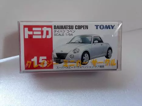 Распроданный Tomica 15 Daihatsu Copen Blue Tomy Crazy Mini Car Circle с чехлом, отправлен со склада Amazon No. синий