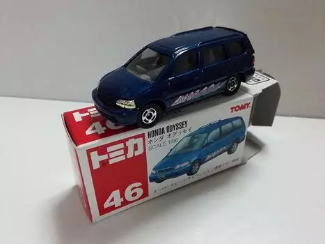 Распроданный Tomica Honda Odyssey первого поколения Red Tommy Crazy Mini Car Circle с кейсом отправлен со склада Amazon No.46 красный