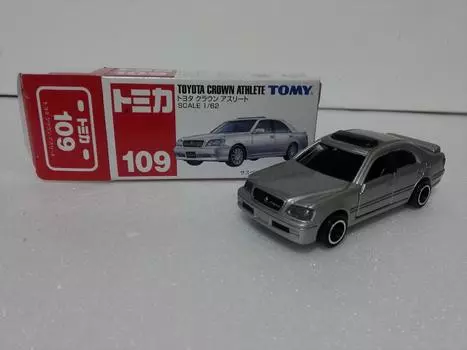 Распроданный Tomica Tomica Toyota Crown Athlete, сделанный в Китае, сумасшедший мини-автомобиль Circle с чехлом, отправленный со склада Amazon № 109 серебряный