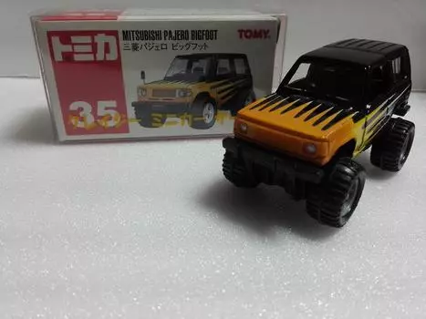 Распродано Tomica Mitsubishi Pajero Bigfoot Crazy Mini Car Circle с чехлом 1 № 35