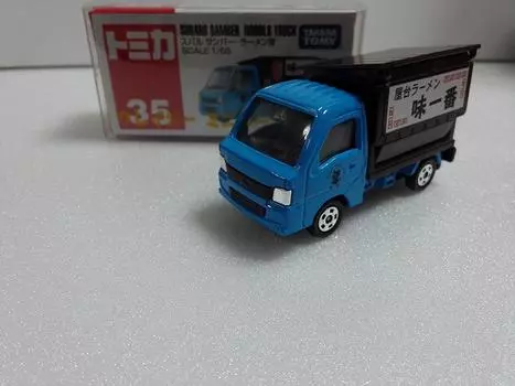 Распродано Tomica No.35 Subaru Sambar Ramen Shop Crazy Mini Car Circle с чехлом CMC