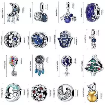 Распродажа 925 пробы серебряные подвески бусины цепочка безопасности подходит оригинальный модный браслет для женщин 925 пробы серебряная подвеска бусина ювелирные изделия своими руками