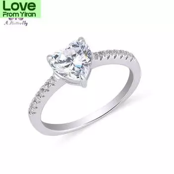 Распродажа 925 стерлингового серебра 1 карат огранка сердце Сона бриллиант очень блестящий подарок на годовщину дня рождения ювелирные изделия 7