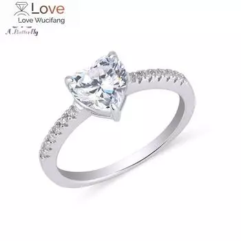 Распродажа 925 стерлингового серебра 1 карат огранка сердце Сона бриллиант очень блестящий подарок на годовщину дня рождения ювелирные изделия 7