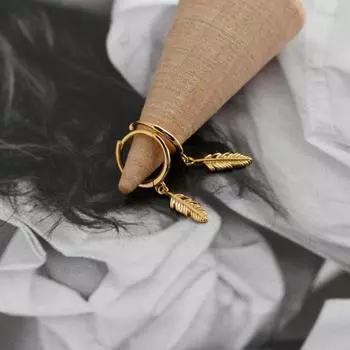 Распродажа 925 стерлингового серебра корейские серьги-перья простой темперамент изысканный женский сексуальный подарок ювелирные изделия золотой