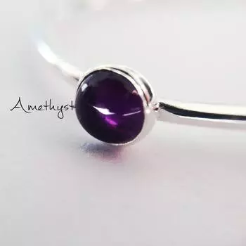 РАСПРОДАЖА-Аметистовое кольцо, Аметистовое кольцо, Натуральное кольцо с драгоценными камнями, Камень февраля, Аметист, Драгоценные камни, Фиолетовый, Аметист, Подарок Us 4 фиолетовый