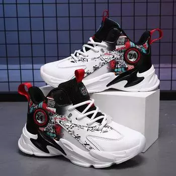 Распродажа, брендовые баскетбольные кроссовки для мальчиков, детские кроссовки, нескользящая детская спортивная обувь, баскетбольные кроссовки с дышащей сеткой, детские 31