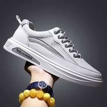 Распродажа Broken code 2025 новые весенние и летние сетчатые туфли маленькие белые туфли кроссовки повседневная обувь спортивная мужская обувь модная обувь на все сезоны 39 белый