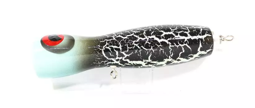 Распродажа Деревянная хлопушка светящаяся трещина плавающая 190 мм 130 грамм синяя головка (1006)