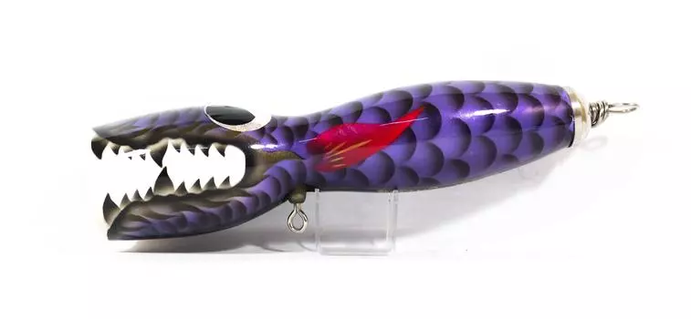 Распродажа Деревянный Поппер Дракон Плавающий 220 мм 150 грамм Фиолетовый (1019)