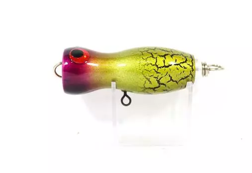 Распродажа Деревянный Поппер Мини Плавающий 65 мм 7 грамм Фиолетовая Головка (1028)