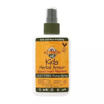Распродажа - Детский натуральный репеллент от насекомых Herbal Armor, без ДЭТА, спрей-дозатор, 4 жидких унции