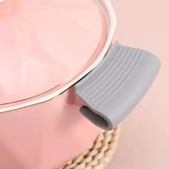 Распродажа двух упаковок Термостойкая силиконовая ручка для кастрюли Ушной зажим Ручка для кастрюли Нескользящие прихватки для чугунных кастрюль Кухонные гаджеты