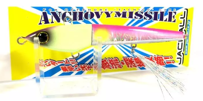 Распродажа Jackall Anchovy Missile Turbo Jig Lure 130 грамм Glow Pink Silver (9436)