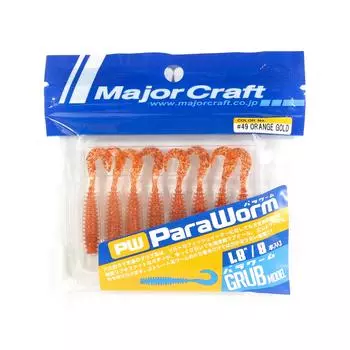 Распродажа Major Craft Мягкая пластиковая приманка Paraworm 1,8 дюйма PW-GRUB 049 (0902)