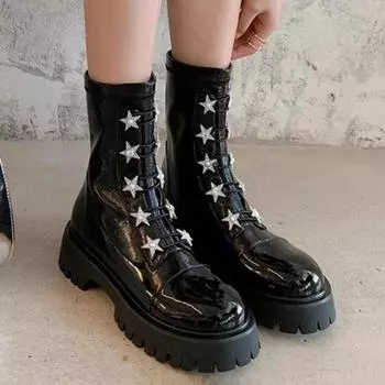 Распродажа модной женской обуви 2024 года. Модные женские ботинки на молнии, весна-осень, круглый носок, однотонные, короткие, с бочкообразным каблуком. Женские ботинки 35 чёрный