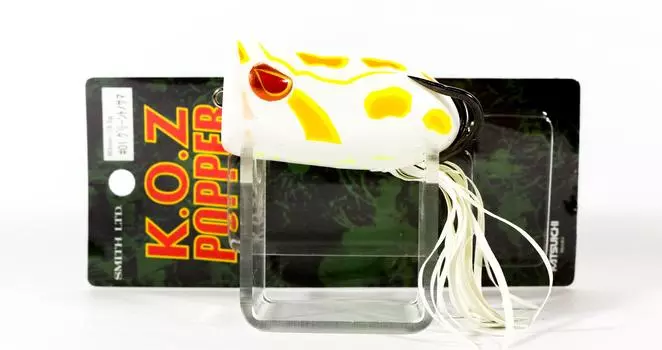 Распродажа: Мягкая пластиковая плавающая приманка Smith KOZ Popper Frog 03 (6399)