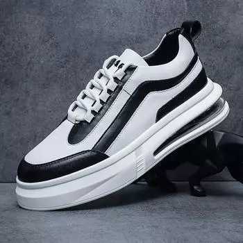 Распродажа мужских ботинок с толстой подошвой и воздушной подушкой, белые туфли, мужские простые спортивные и любительские туфли для сноубординга, модные весенние универсальные туфли 38