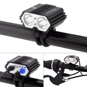Распродажа, наружный 5V USB X2 светодиодный 4-режимный велосипедный головной фонарь, велосипедный передний фонарь