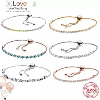 Распродажа подходит оригинальный браслет Pan для женщин настоящее 100% стерлинговое серебро 925 змея цепь браслет подвески Diy высокое качество ювелирные изделия 20cm