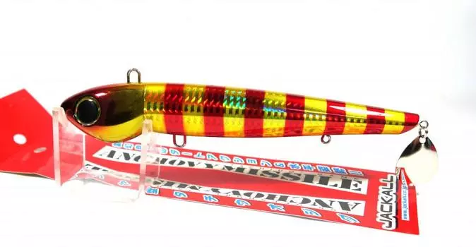 Распродажа Приманка Jackall Anchovy Missile для морской джиг-приманки 130 г, полоска красного золота (2757)