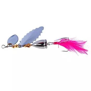 Распродажа: рыболовная приманка Spinner Lure, 12,1 г, твердая металлическая рыболовная приманка с блестками и тройным крючком из перьев.