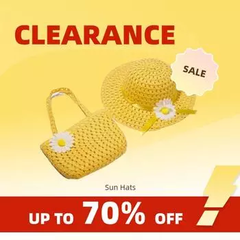 Распродажа_Шляпы от солнца_Постоянные обновления жёлтый