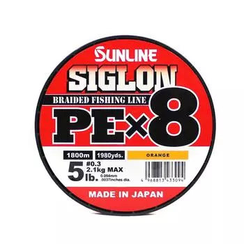 Распродажа Sunline PE Line X8 Siglon 1800M PE 0,3 5 фунтов Оранжевый (3094) оранжевый