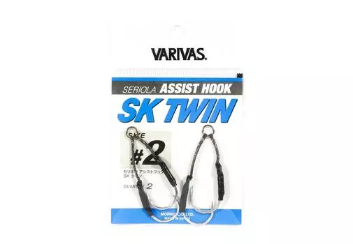 Распродажа Вспомогательные крючки Varivas Seriola SK Twin Assist Rigged Assist, размер 2 (4203)