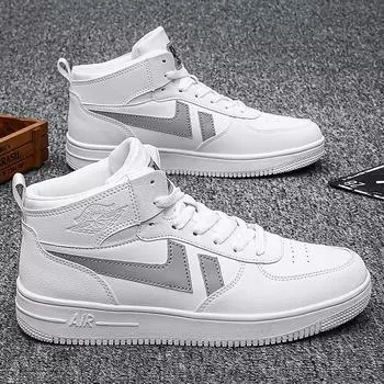 Распродажа высоких мужских кроссовок 2025 года, кроссовки для баскетбола, спорта, повседневные, универсальные, зимние, сетчатые, дышащие, высокие кроссовки для кроссовок 39 белый