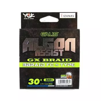 Распродажа YGK Algon Assist GX Braid FC, тип 6 м, размер 30, 260 фунтов, синий (9064) синий