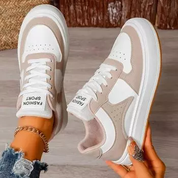 Распродажа женской обуви 2024 года, брендовые женские туфли на шнуровке из вулканизированной кожи, осенние туфли с круглым носком, разноцветные дышащие спортивные туфли для женщин 35 хаки