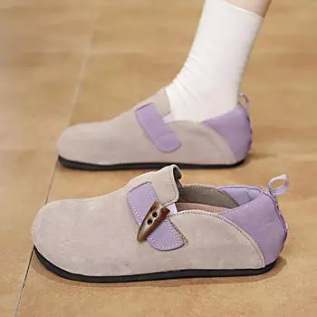 Распродажа женской обуви. Модные женские туфли One Kick на плоской подошве. Осенние туфли с круглым носком. Разноцветные повседневные туфли на плоской подошве. Удобные туфли большого размера. 35