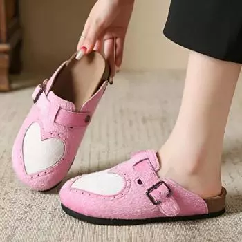 Распродажа женской обуви. Модные женские туфли с открытой пяткой. Весна-осень. Закрытый носок. Повседневная обувь на плоской подошве. Удобная офисная женская обувь. 35 чёрный