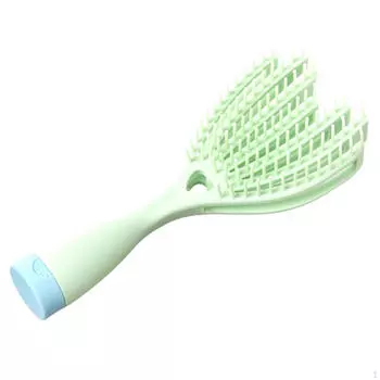 Распутывающая щетка для массажа, прочная полая расческа для кожи головы, вентилирующая волосы зелёный