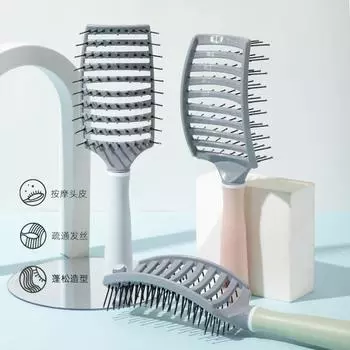 Распутывающая щетка для волос, полая массажная расческа для кожи головы, парикмахерская расческа с широкими зубьями, влажная кудрявая массажная щетка, парикмахерские инструменты для укладки