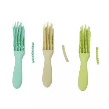 Распутывающая щетка Удобная Практичная Безопасная Надежная Матовая ручка Компактный Портативный Парикмахерский Инструмент Mint Green