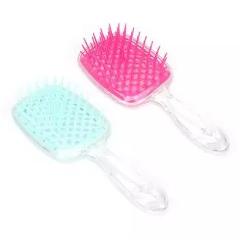 Распутывающие массажные щетки для волос Салон парикмахера Вентилируемые парикмахерские расчески для укладки волос Green