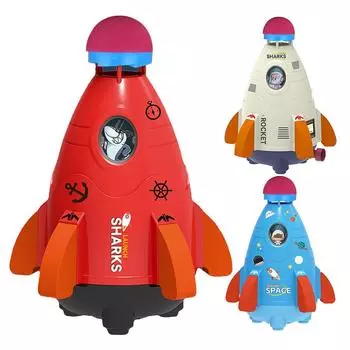 Распыление воды на газоне, игрушки, креативная космическая ракета, струйный спринклер, детские подарки белый