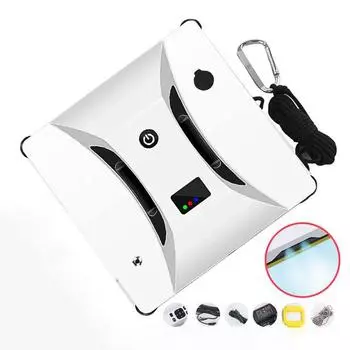 Распыление воды Робот для чистки окон Пылесос Распознавание рамы Интеллектуальный путь планирования Очиститель окон для защиты от падения Australian plug белый