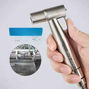 Распылитель для крана из нержавеющей стали, ручной кран для унитаза и биде, распылители для биде из нержавеющей стали, распылитель для воды с щеткой серебряный