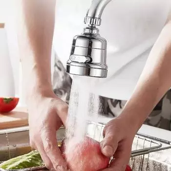 Распылитель для кухонного крана, 3 режима, вращающийся фильтр, брызгозащищенная головка, гибкий, водосберегающий, сменный аксессуар для крана под давлением