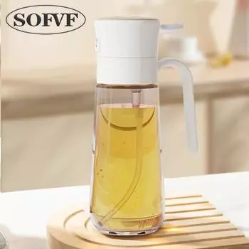 Распылитель для растительного масла, кухонный диспенсер для оливкового масла, стеклянная бутылка премиум-класса 7,6 унций/250 мл, распылитель для пищевого масла