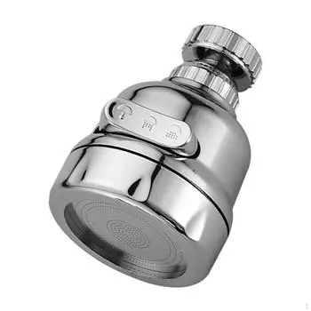 Распылитель для смесителя универсальный 3-х водный регулируемый удлинитель с фильтром 60° поворотный удлинительный кран