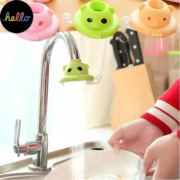 Распылитель для водопроводного крана, экономия воды, гибкий кран для раковины, мультяшный кухонный гаджет, инструмент Green Life бежевый