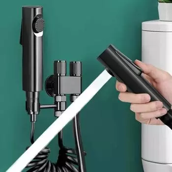 Распылитель Комбинированный из нержавеющей стали Туалетный компаньон Двойной контроль Независимый переключатель Угловой клапан Водораспределительный клапан