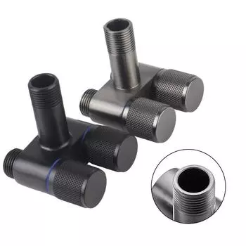 Распылитель кран аксессуар для ванной комнаты туалет биде туалет треугольный клапан G1/2 выход двойной контроль стиральная машина кран 1 в два серебряный